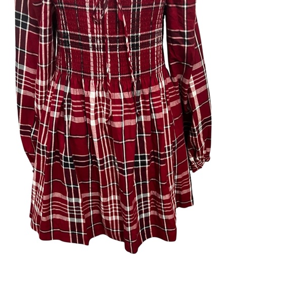 Hill House Scarlett Tartan Plaid Nap Dress Mini Puff Sleeve Size Large - Picture 6 of 10